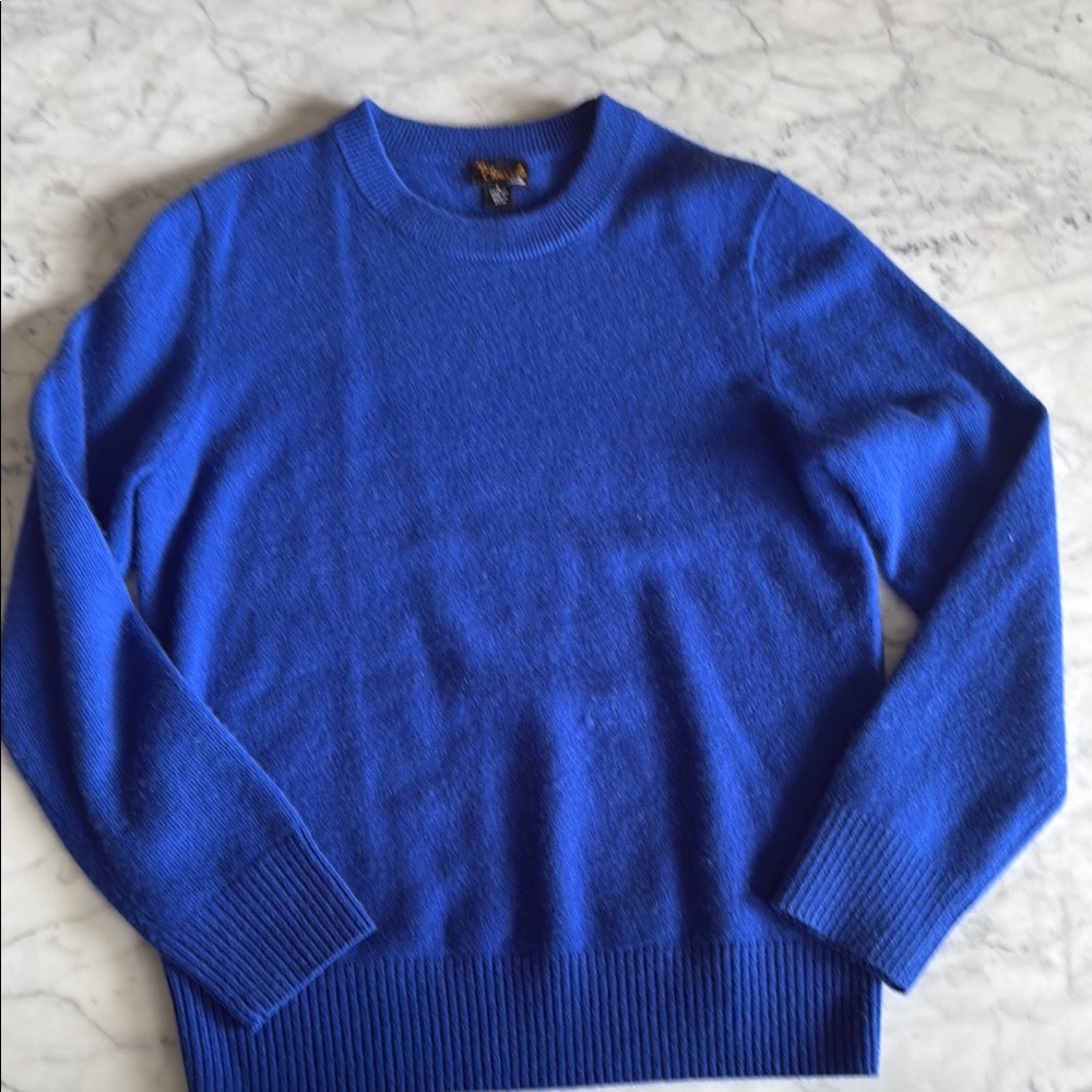 Crewcuts Kids Vibrant Blue Sweater Cashmere